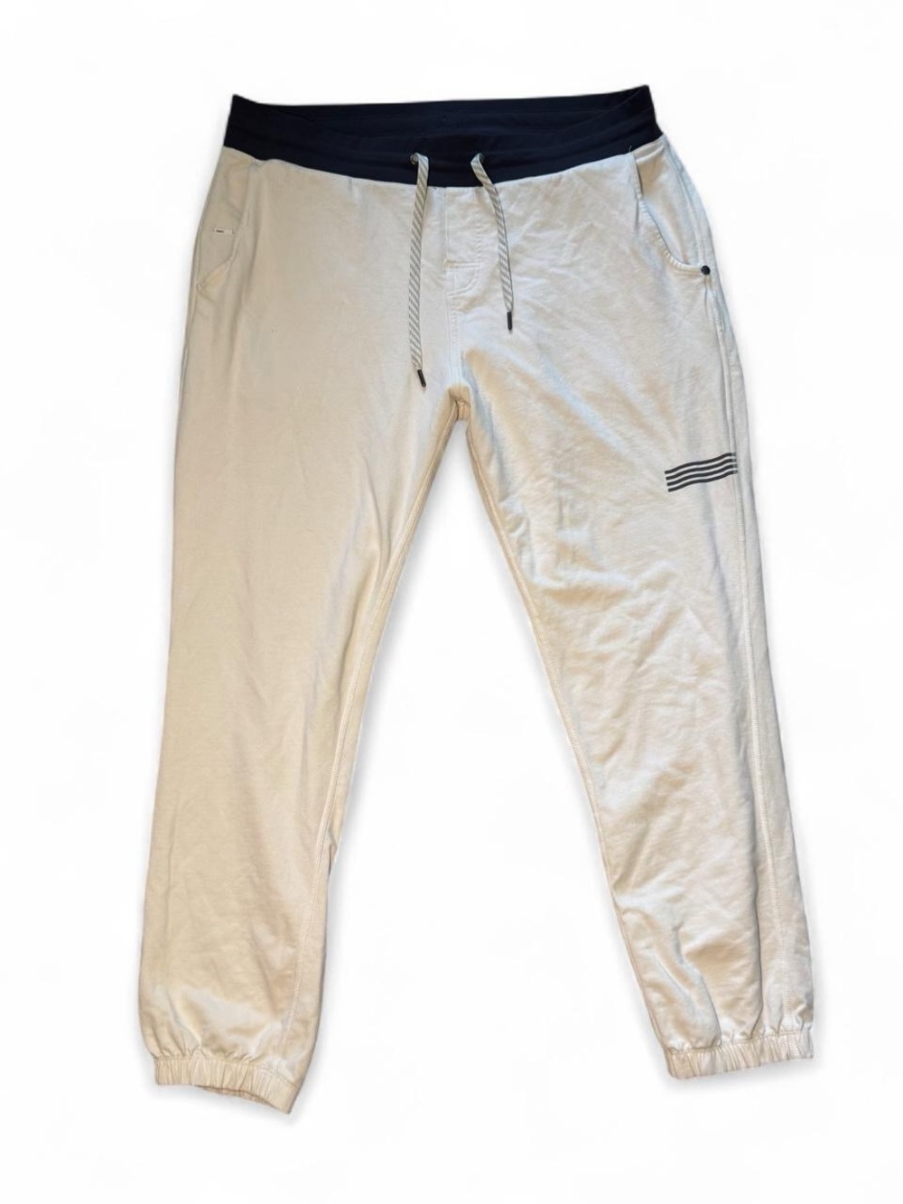 Vuori off white joggers sweat pants tie waistband size XL☮️